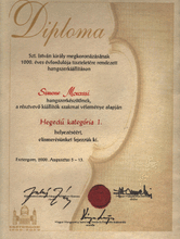 1° classicato medaglia d'oro 